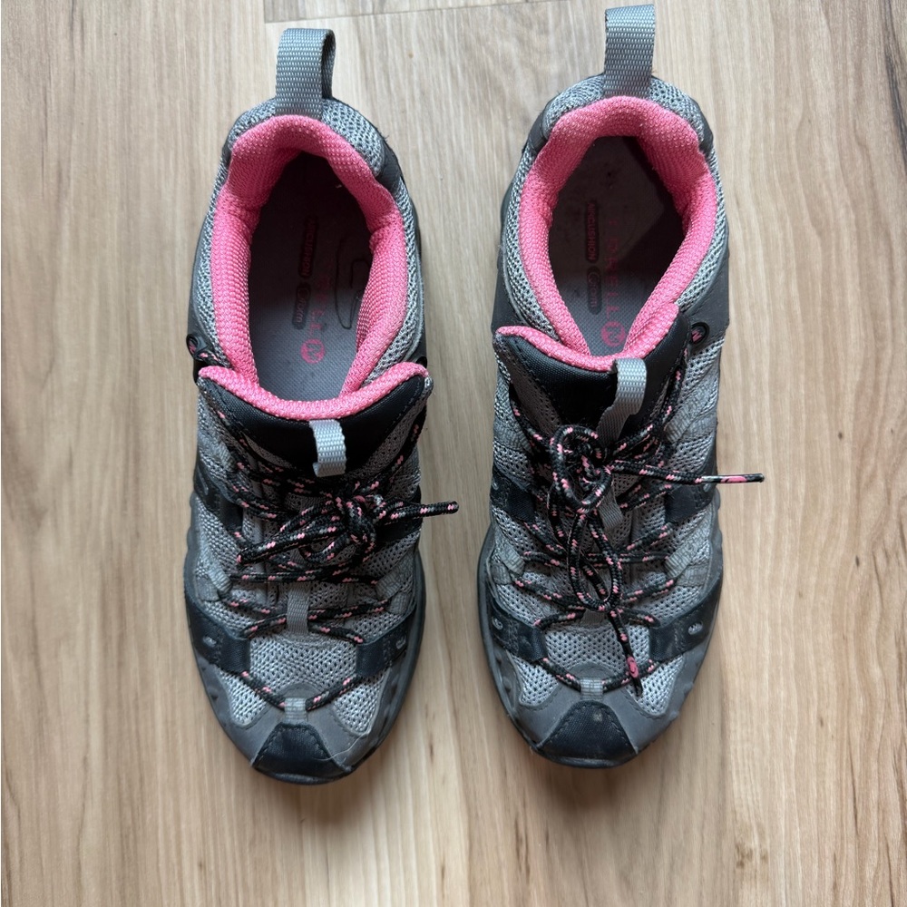 Merrell - Women's Gray and Pink Hiking Shoes - Picture 2 of 5